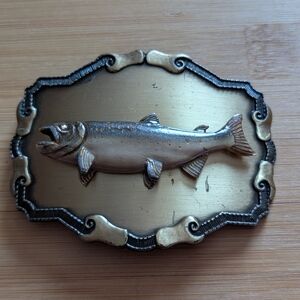 Vintage RainTree Fish Belt Buckle 1978